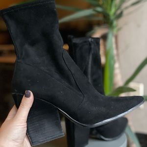 Kendall + Kylie Faux Suede Sock Boot
